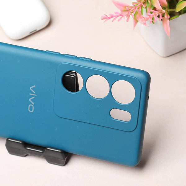 Cosmic Blue Camera Original Silicone case for Vivo V27 Pro