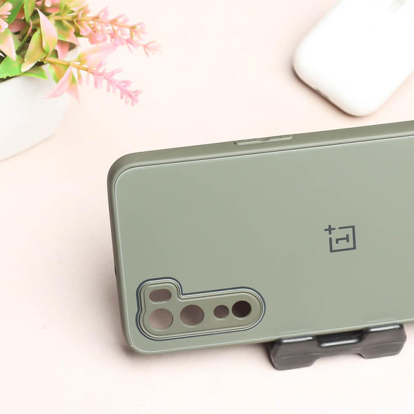 Olive Green camera Safe mirror case for Oneplus Nord