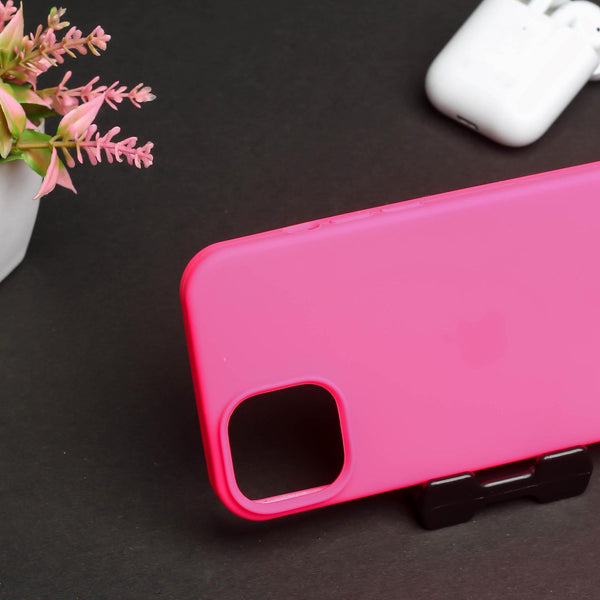 Hot Pink Original Silicone case for Apple iphone 15 Plus