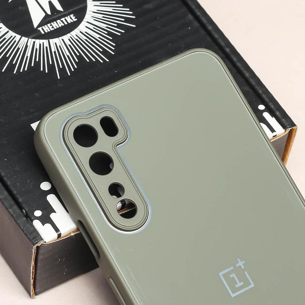 Olive Green camera Safe mirror case for Oneplus Nord