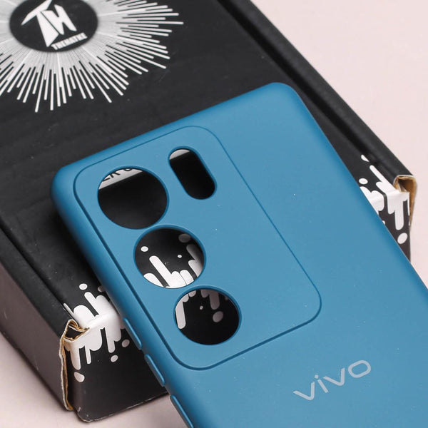 Cosmic Blue Camera Original Silicone case for Vivo V27 Pro