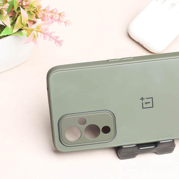 Olive Green camera Safe mirror case for Oneplus 9