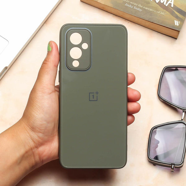 Olive Green camera Safe mirror case for Oneplus 9