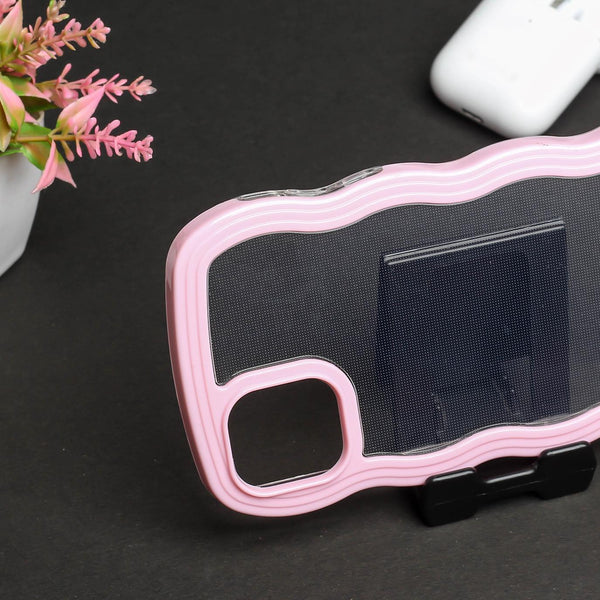 Pink Zig Zag Frame Silicon Case for Apple Iphone 11