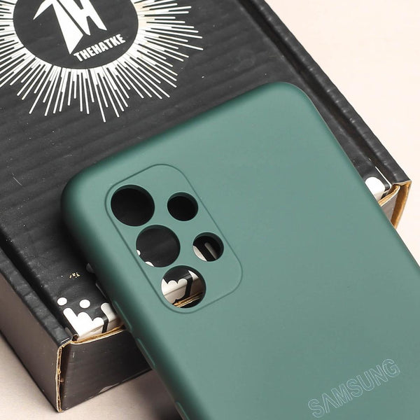 Dark Green Original Camera Safe Silicone case for Samsung A32