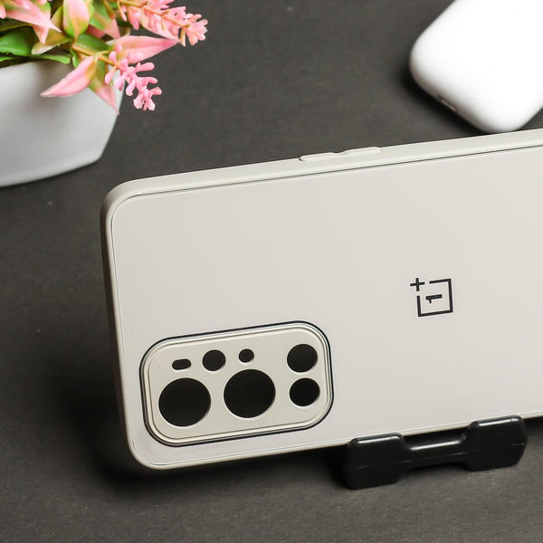 Light Brown Camera Safe Mirror Case for Oneplus 9 Pro