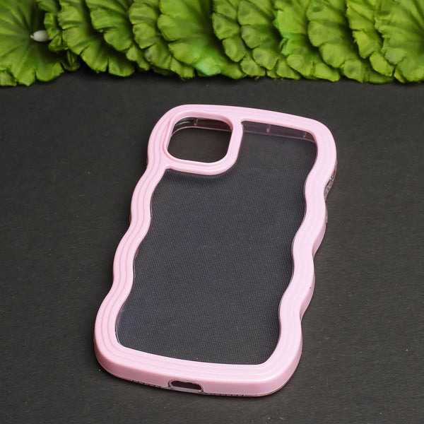 Pink Zig Zag Frame Silicon Case for Apple Iphone 11