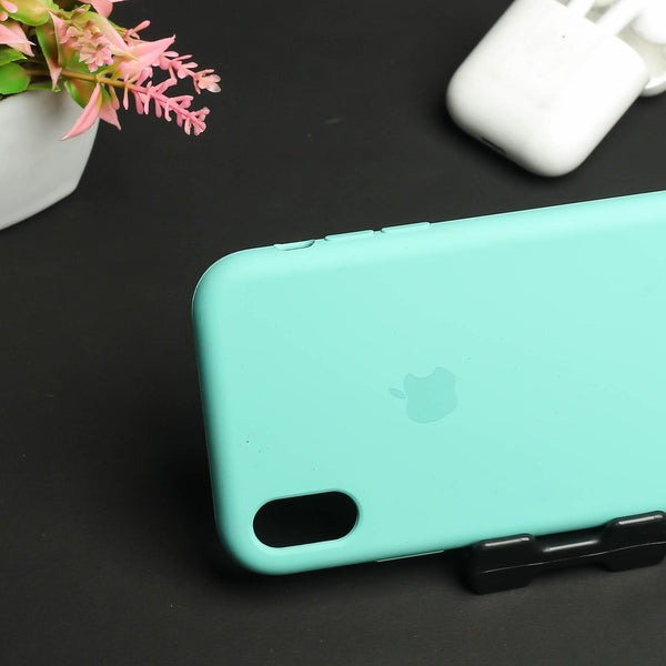 Sea Green Original Camera Safe Silicone Case for Apple Iphone XR