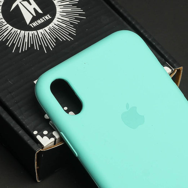 Sea Green Original Camera Safe Silicone Case for Apple Iphone XR