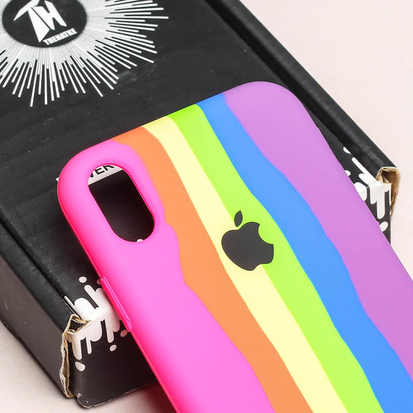 PATTERN 3 Rainbow Silicone Case for Apple iphone XR