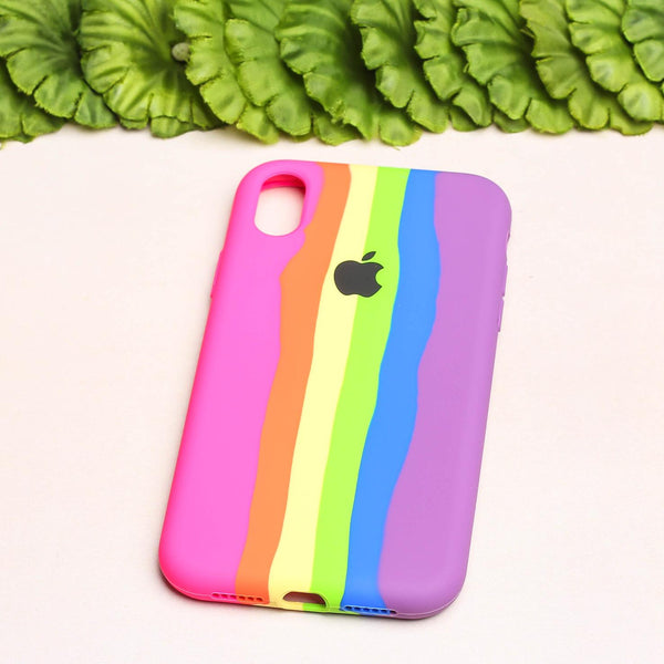 PATTERN 3 Rainbow Silicone Case for Apple iphone XR