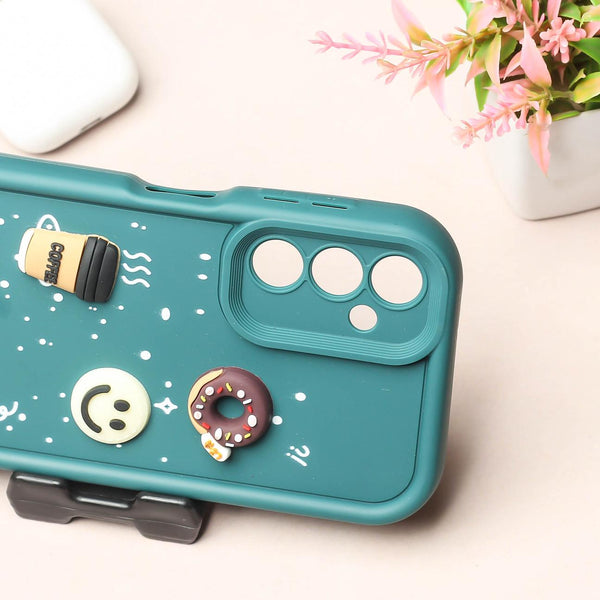 Green COFFEE (ALWAYS HAPPY) Silicone case for Samsung A14