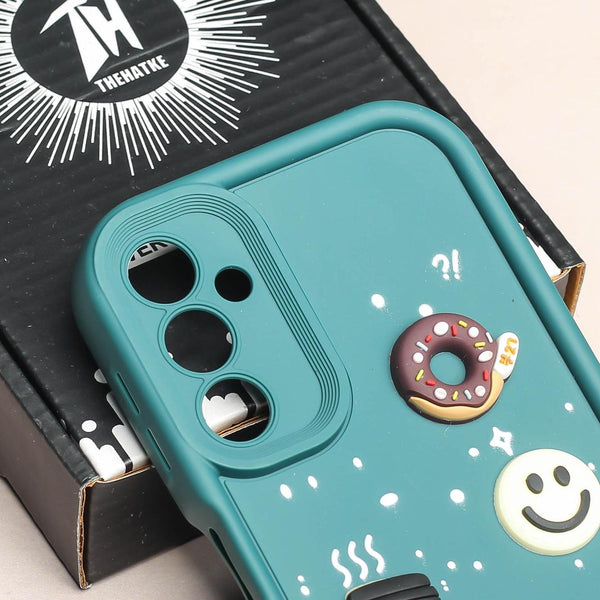 Green COFFEE (ALWAYS HAPPY) Silicone case for Samsung A14