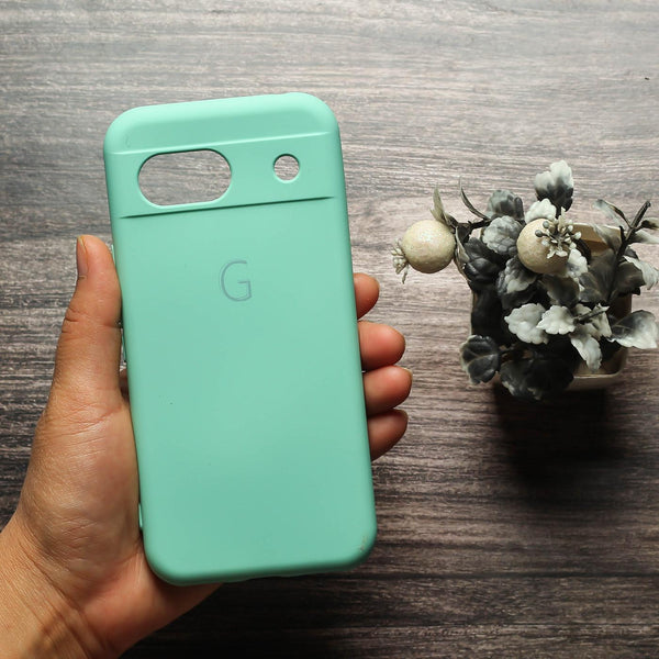 Light Blue Camera Original Silicone case for Google Pixel 8a