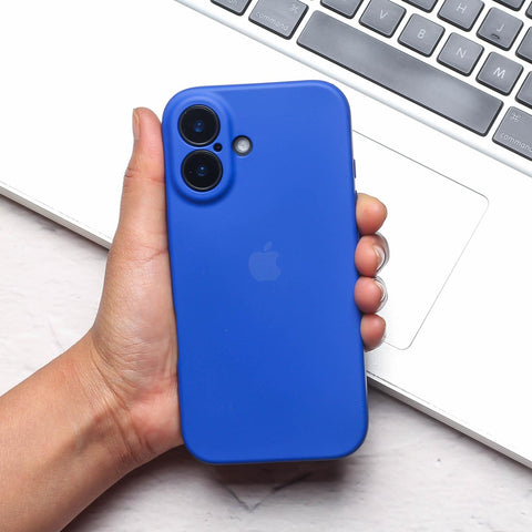 Dark Blue Camera Original Silicone case for Apple iphone 16