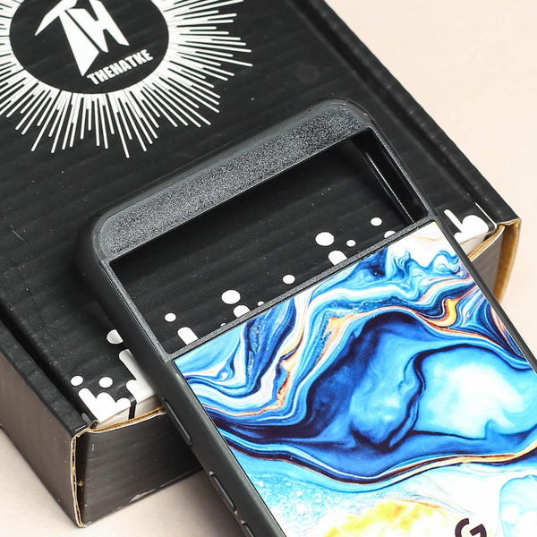 Blue Opulent metal back case for Google Pixel 8A