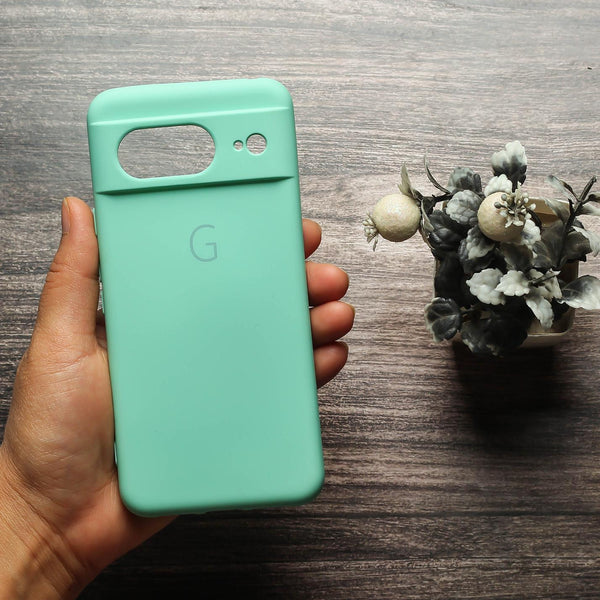 Sea Green Camera Original Silicone case for Google Pixel 8