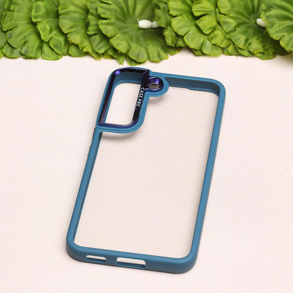 Dark Blue Lifted Transperant Case for Samsung S22