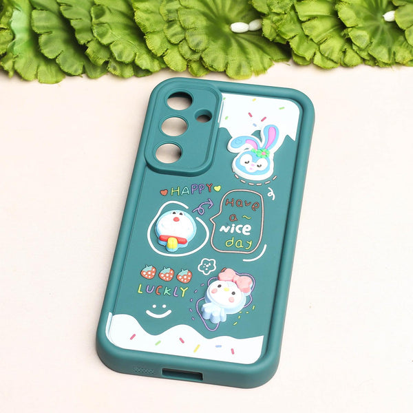 Dark Green Lucky Friends Silicone case for Samsung A55