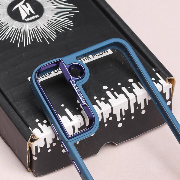 Dark Blue Lifted Transperant Case for Samsung S22