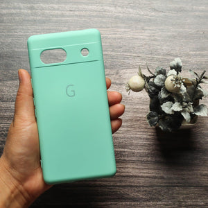 Light Blue Camera Original Silicone case for Google Pixel 7a