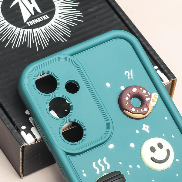 Dark Green COFFEE (ALWAYS HAPPY) Silicone case for Samsung A35