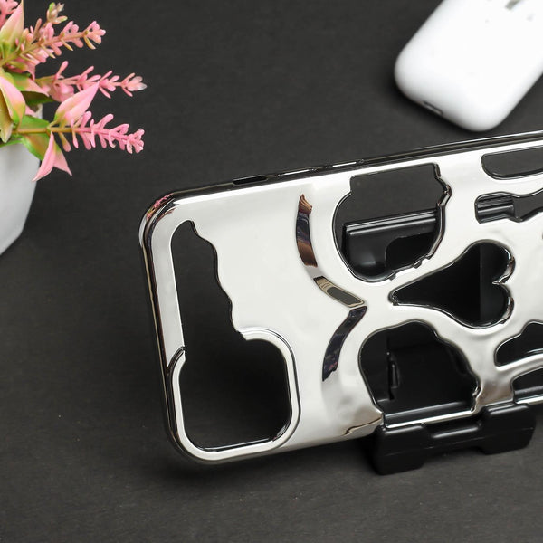 Silver Hollow Skull Design Silicone case for Apple iphone 13 Pro Max