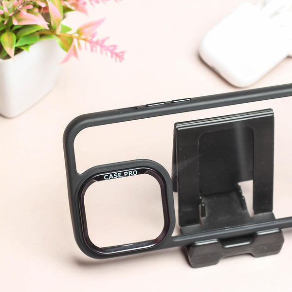 Black Lifted Transperant Case for Apple Iphone 15 Pro