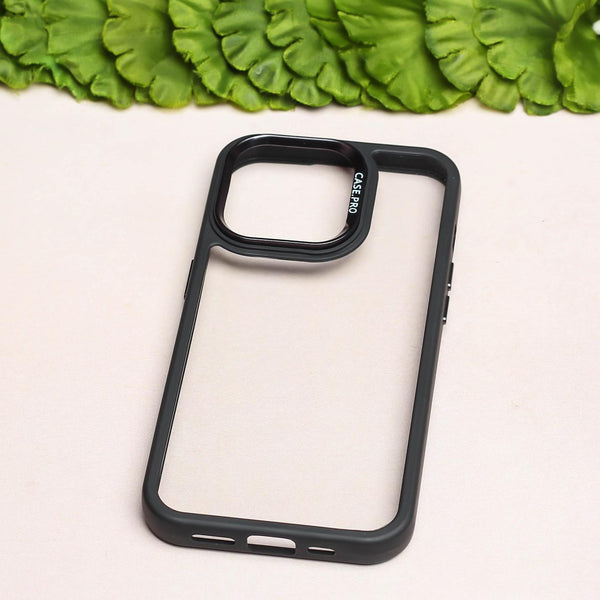 Black Lifted Transperant Case for Apple Iphone 15 Pro