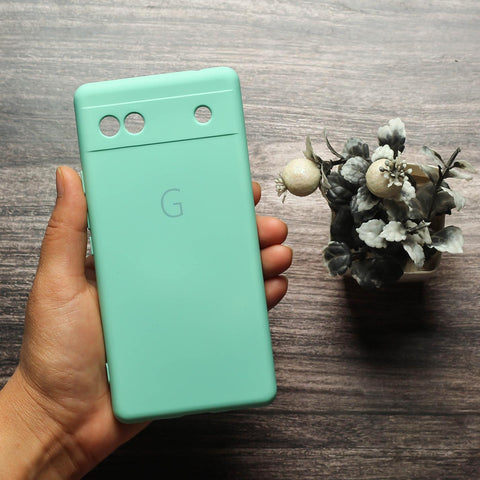 Light Blue Camera Original Silicone case for Google Pixel 6A