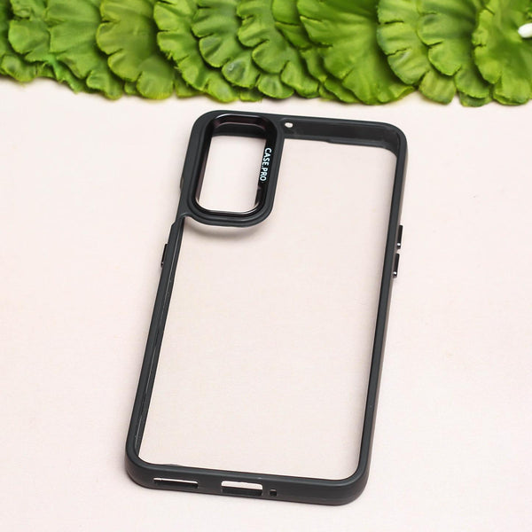 Black Lifted Transperant Case for Samsung S20 fe