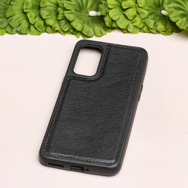 Puloka Black Leather Case for Oppo Reno 7 5G