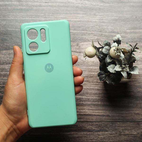 Light Blue Camera Original Silicone case for Motorola Edge 40