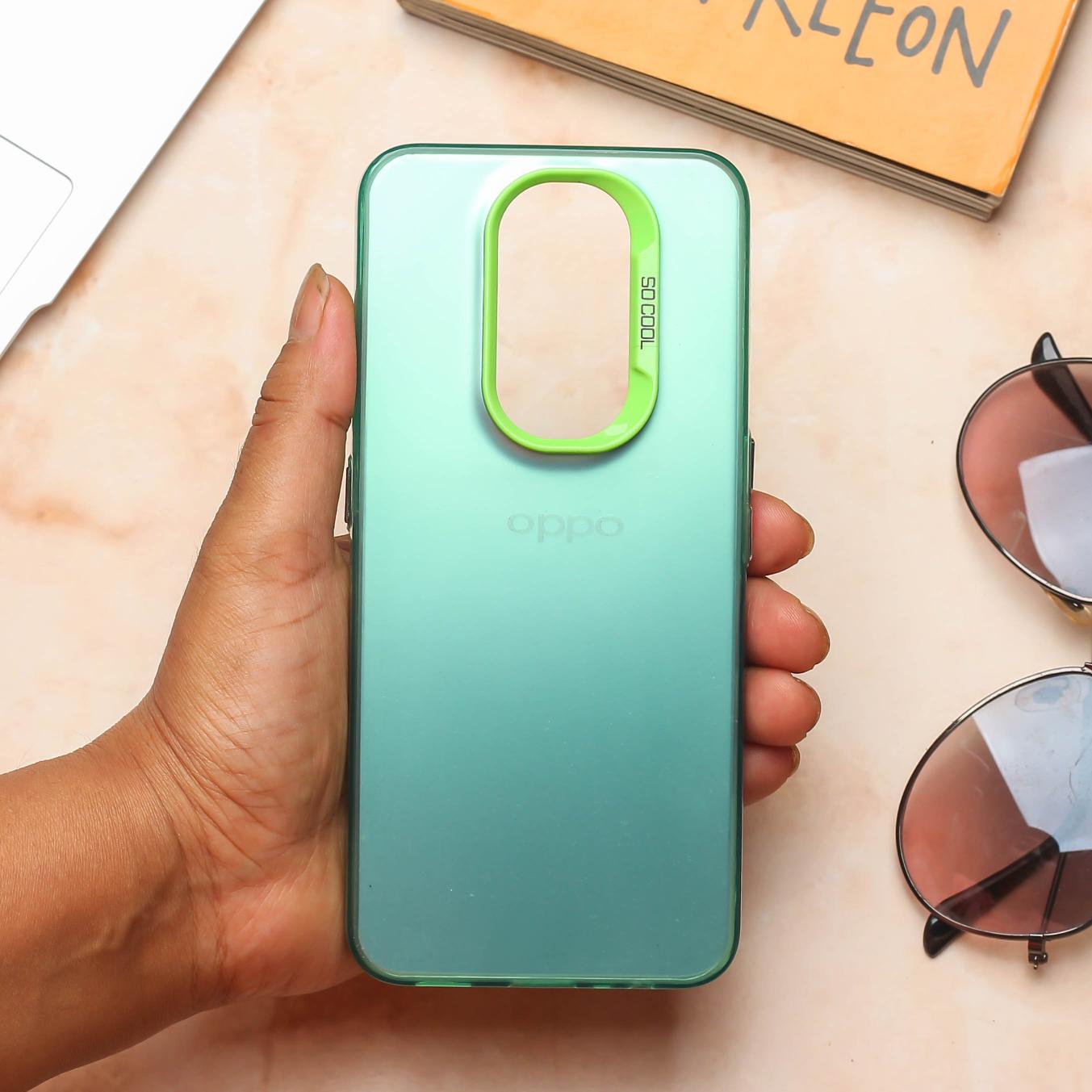 Green Rgiem Slim Slicone Non-Yellowing Protective Case for Oppo A9 2020