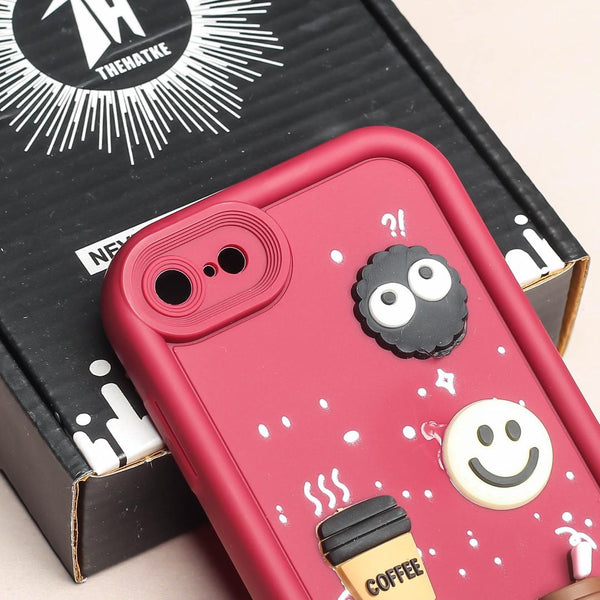Mehroon COFFEE (ALWAYS HAPPY) Silicone case for Apple iphone 7