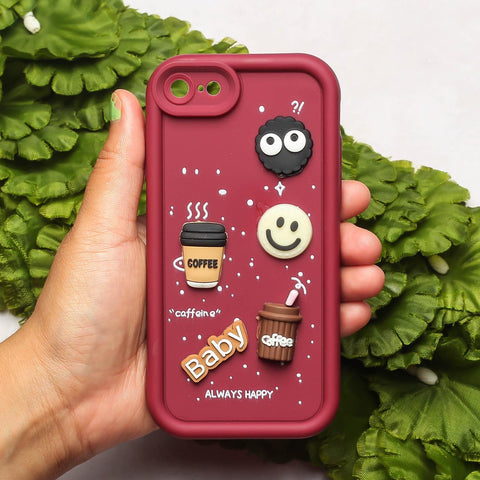 Mehroon COFFEE (ALWAYS HAPPY) Silicone case for Apple iphone 7