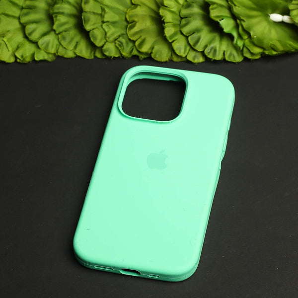 Sea Green Original Camera Safe Silicone case for Apple iphone 16 Pro Max