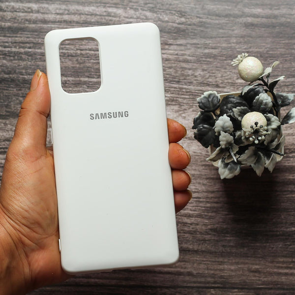 White Original Silicone case for Samsung S10 Lite