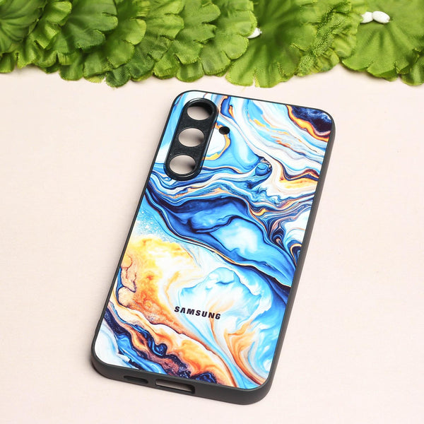 Blue Opulent metal back case for Samsung S24 FE