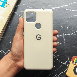 Cream Original Silicone case for Google Pixel 5A