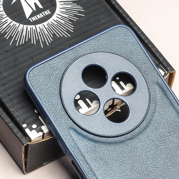 X-LEVEL Dark Blue Leather Case for OPPO Reno 12F 5G