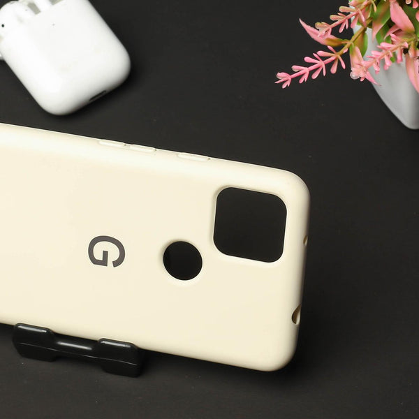 Cream Original Silicone case for Google Pixel 5A