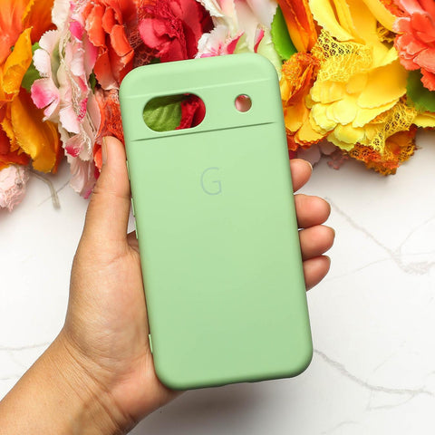 Light Green Camera Original Silicone case for Google Pixel 8a