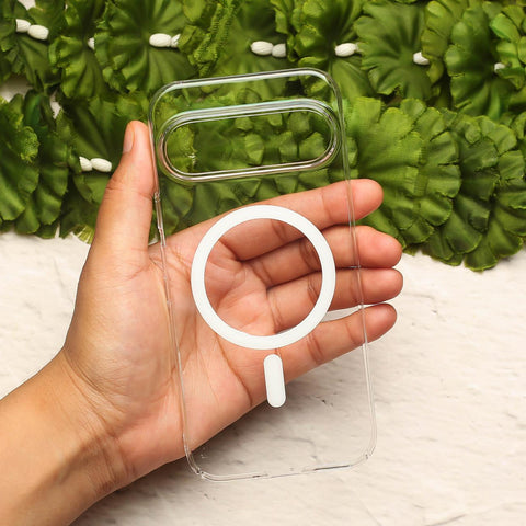 White Shine Magsafe Clear Transparent Silicone case for Google Pixel 9 Pro