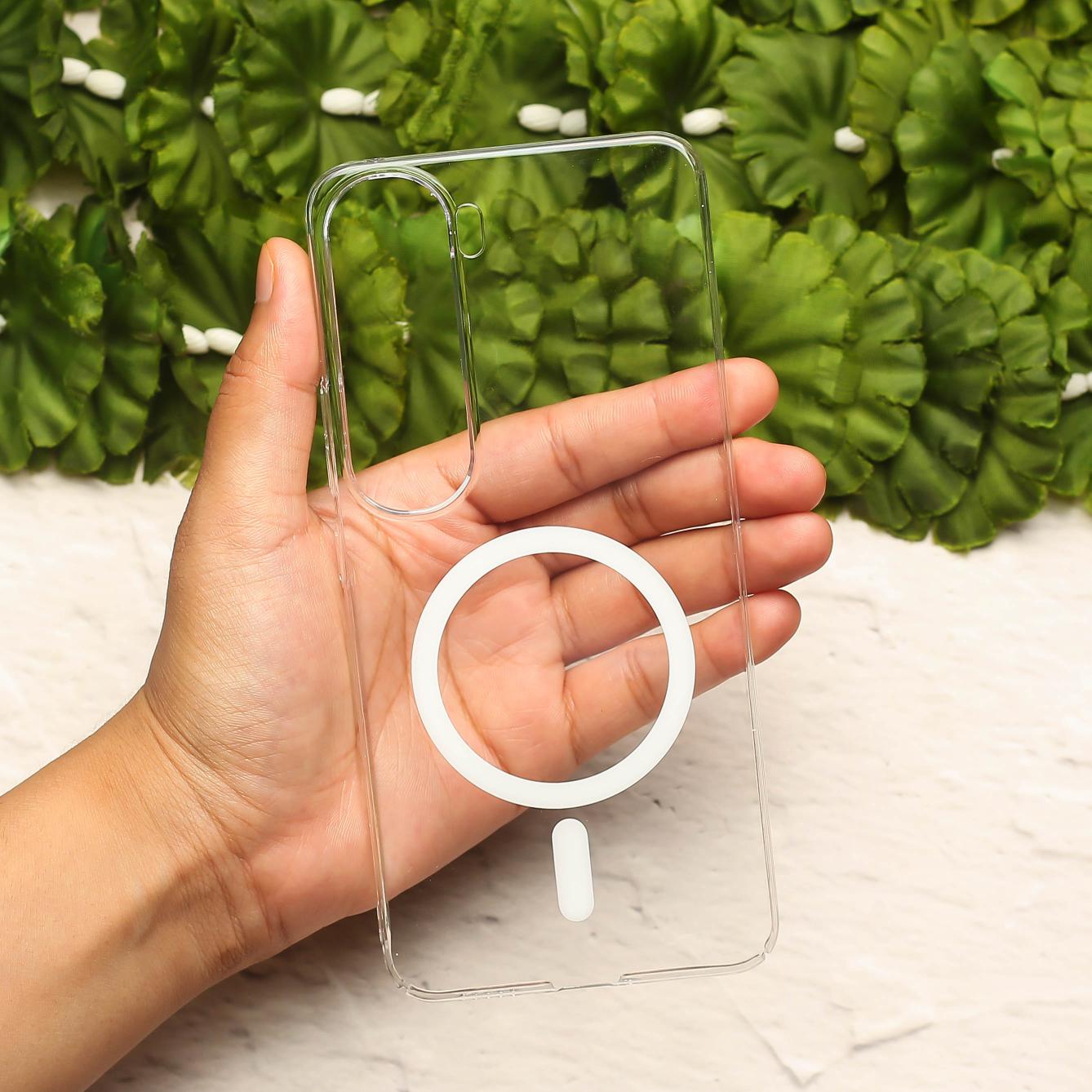 White Shine MagSafe Clear Transparent Silicone case for Vivo Y300