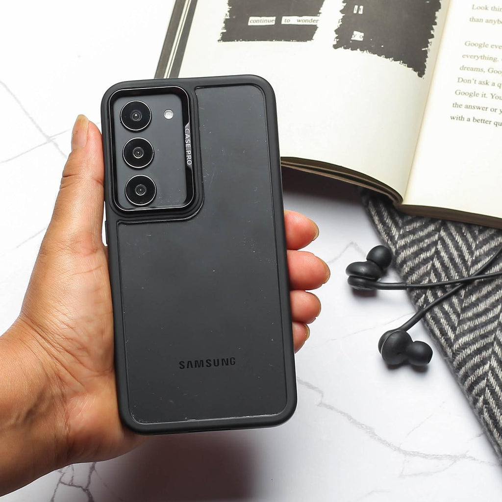 Black Lifted Transperant Case for Samsung S21 Fe The Hatke Black Lifted Transperant Case for Samsung S21 Fe The Hatke