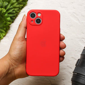 Red Original Camera Silicone case for Apple iphone 15