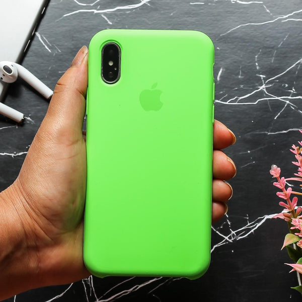 Neon Green Original Silicone case for Apple iphone Xs Max