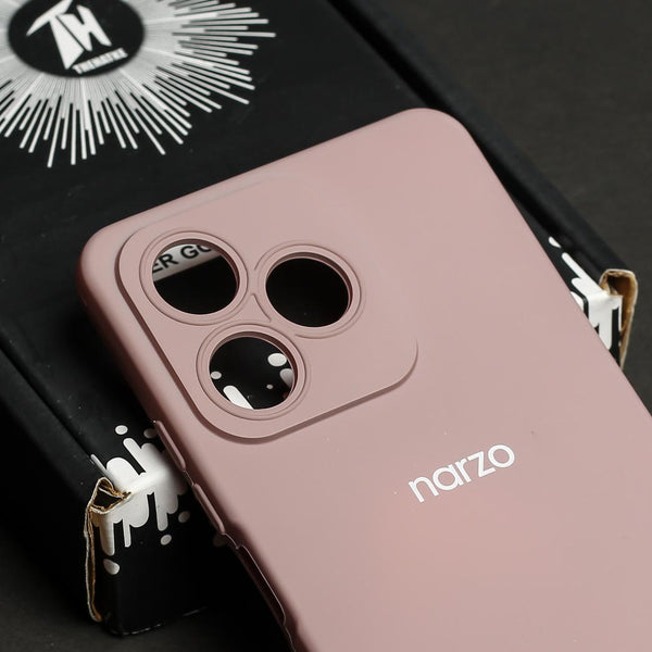 Rosy Brown Camera Original Silicon Case for Realme Narzo N53