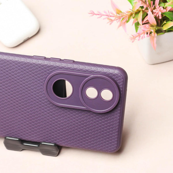 Deep Purple Line Wave Silicone Case for Vivo V50